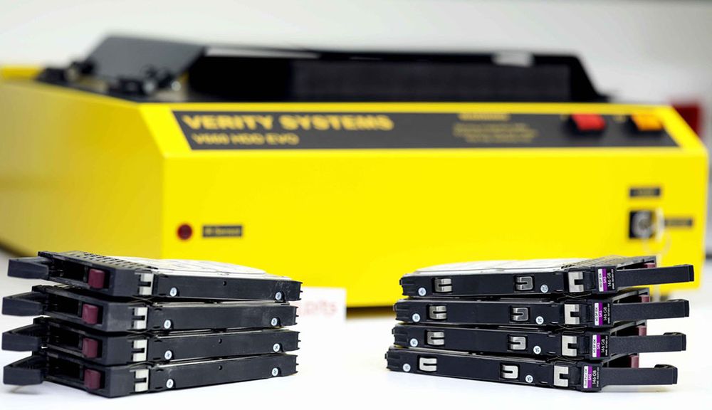 Gelbe Festplatten (HDD) Degausser