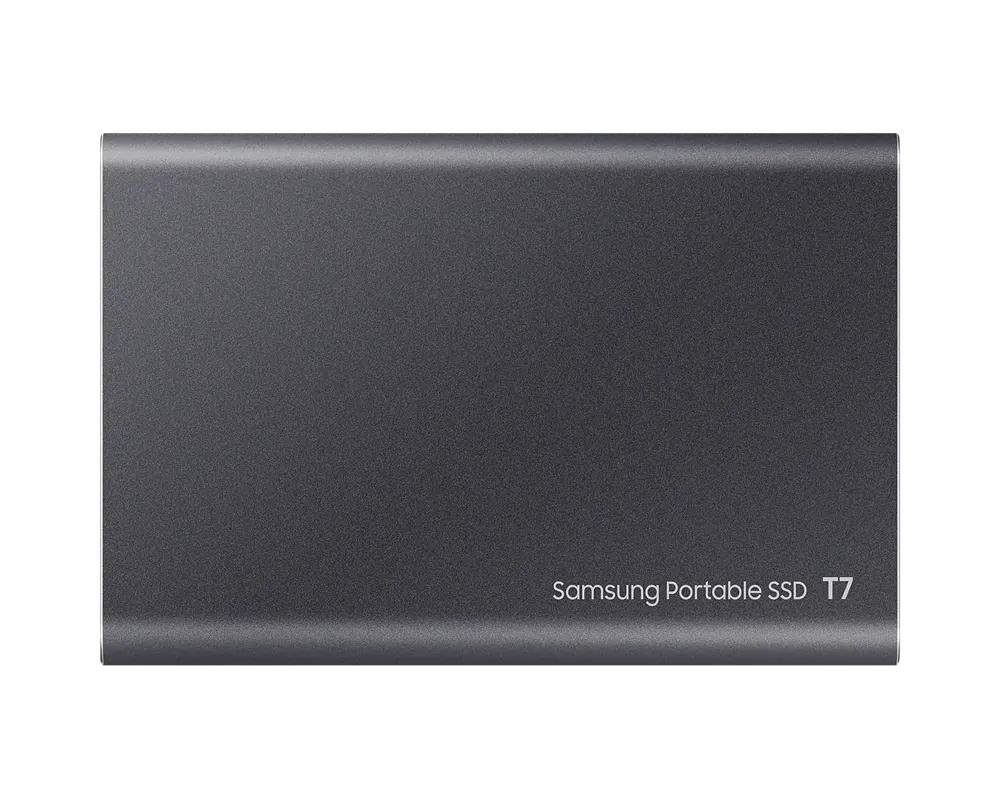 Rückseite von Samsung Portable SSD T7